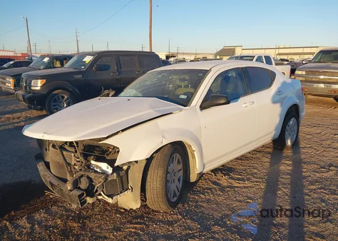 2012 Dodge Avenger Se from USA, damaged, VIN 1C3CDZAB2CN238000
